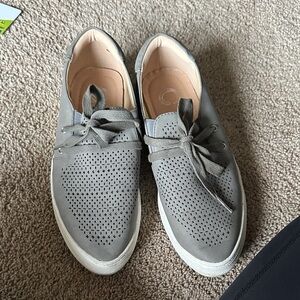 Journee Collection Gray Lace-Up Flats